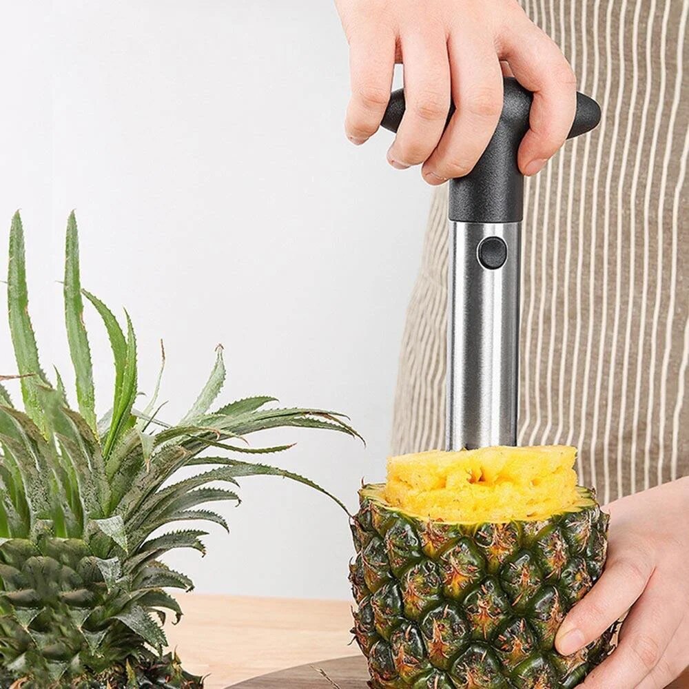 Pineapple Corer Slicer - Alat pengupas nanas Stainless Steel, pemotong