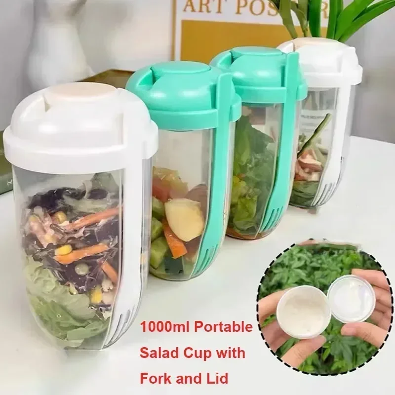 Meal Prep Yogurt - Mangkuk Salad Portabel dengan Tutup dan