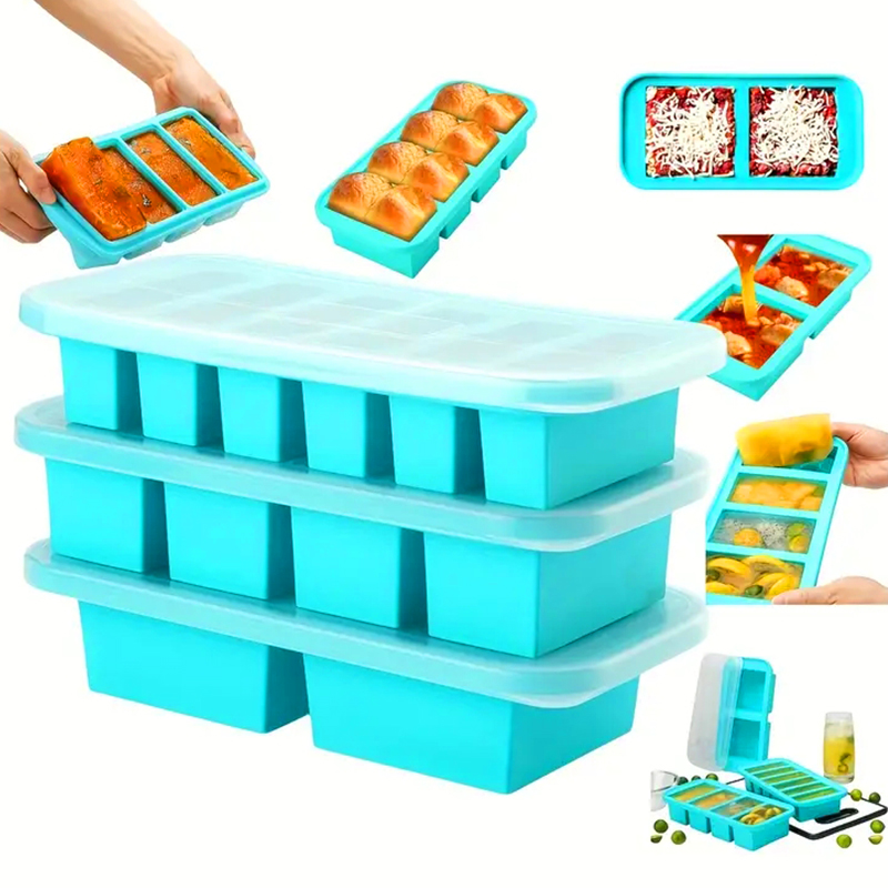 Meal Prep Menu - Set Cetakan Beku Silikon, Termasuk 2,