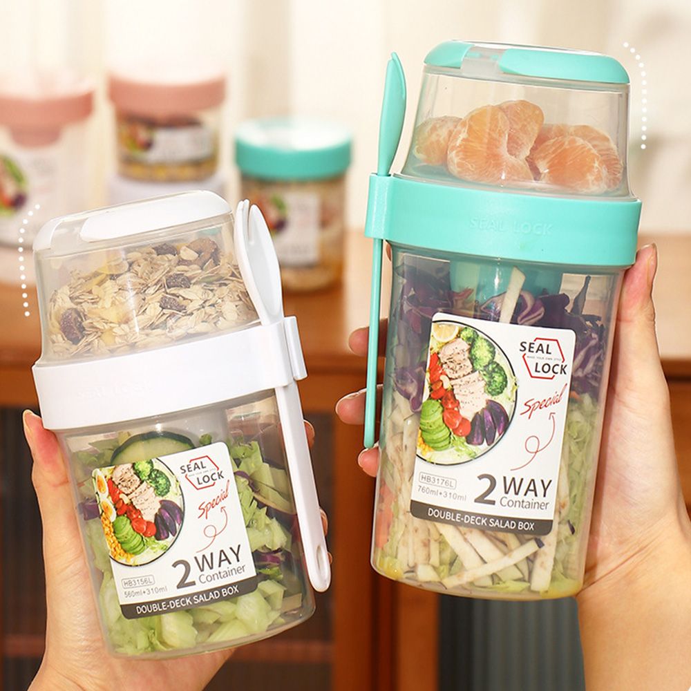 Meal Prep Yogurt - Kotak Penjaga Segar Lapisan Ganda Wadah