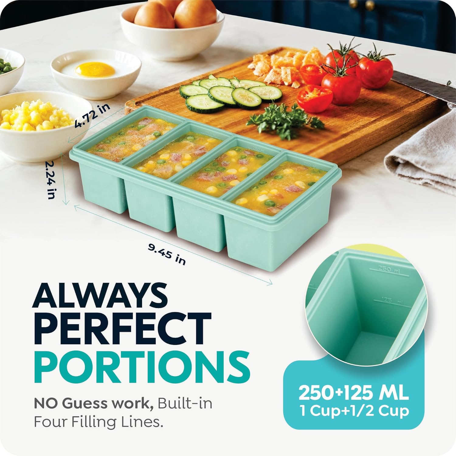 Cetakan Silikon 1000ML dengan  - Meal Prep Menu ulasan dan harga