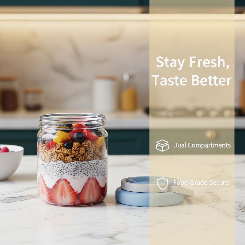[E] Cangkir Sarapan Portabel u - Meal Prep Yogurt ulasan dan harga