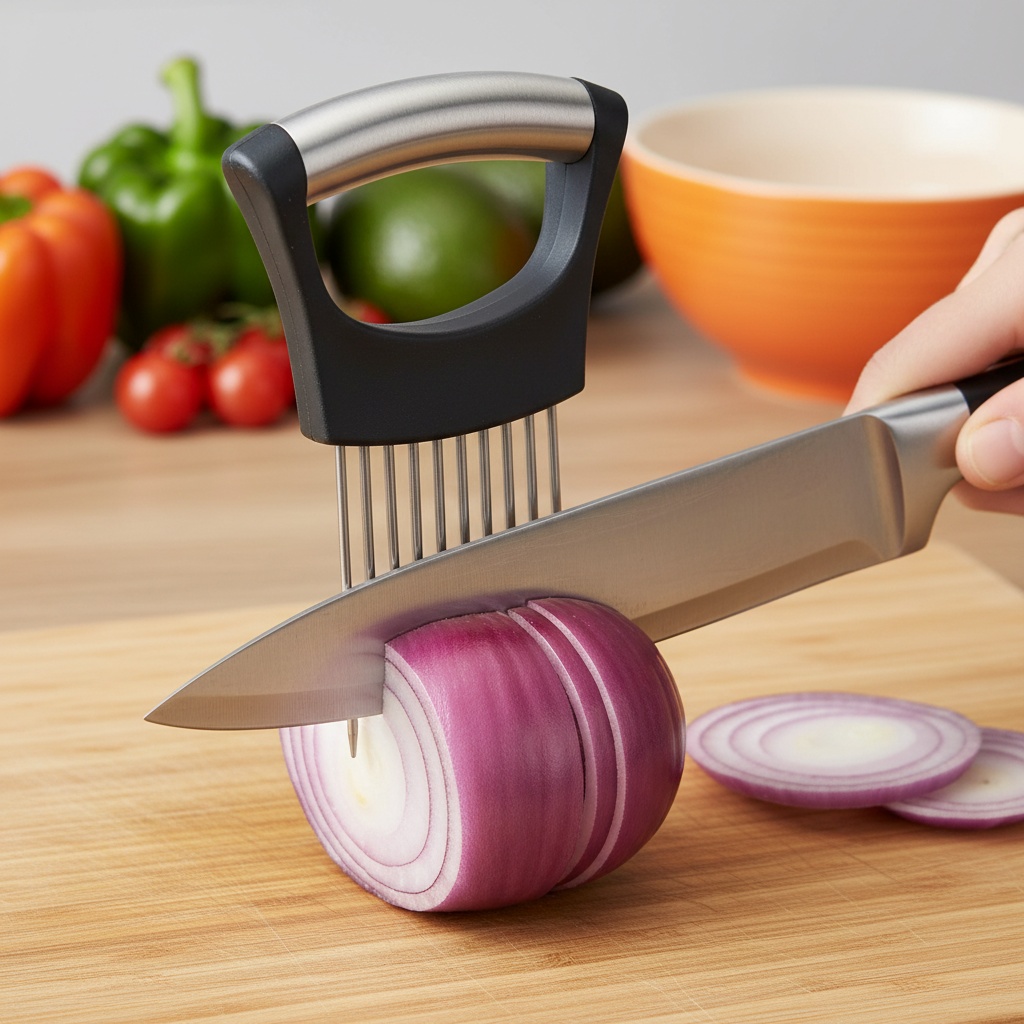 1 Buah Alat Pemotong Bawang St - Onion Holder Slicer ulasan dan harga