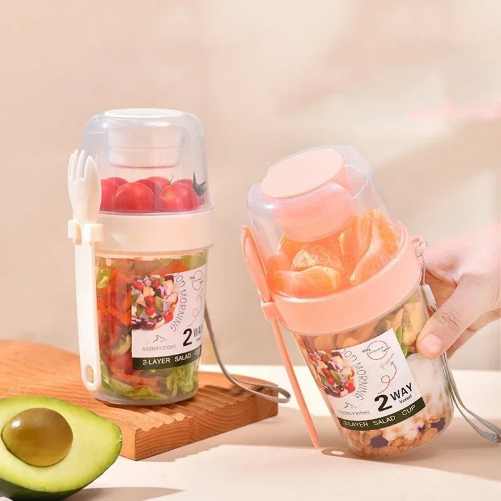 Cangkir Salad Portabel, Cangki - Meal Prep Yogurt ulasan dan harga