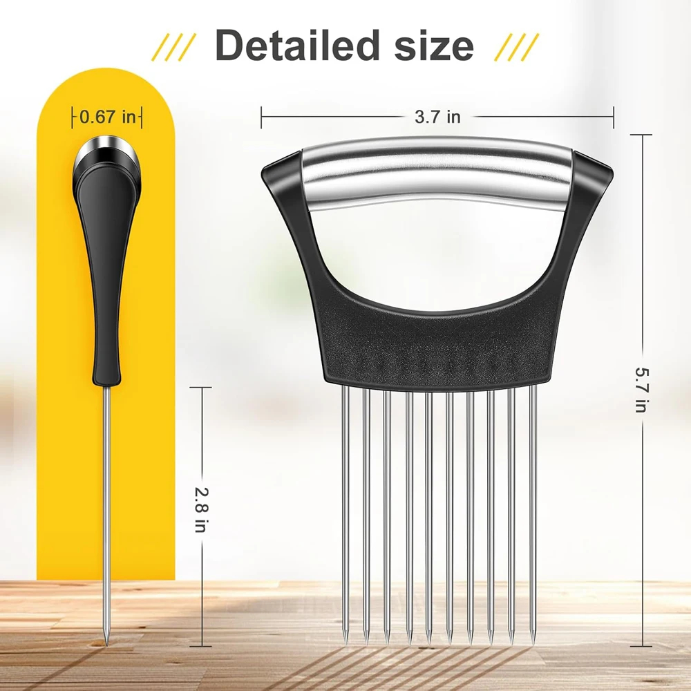 Pemotong Bawang Stainless Stee - Onion Holder Slicer ulasan dan harga