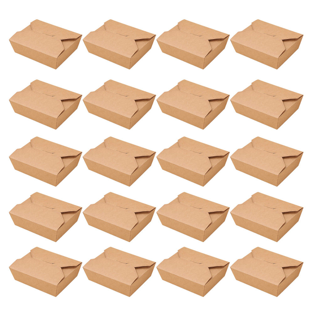 20Pcs Kotak Makan Siang Kertas - Meal Prep Cold Lunches ulasan dan harga