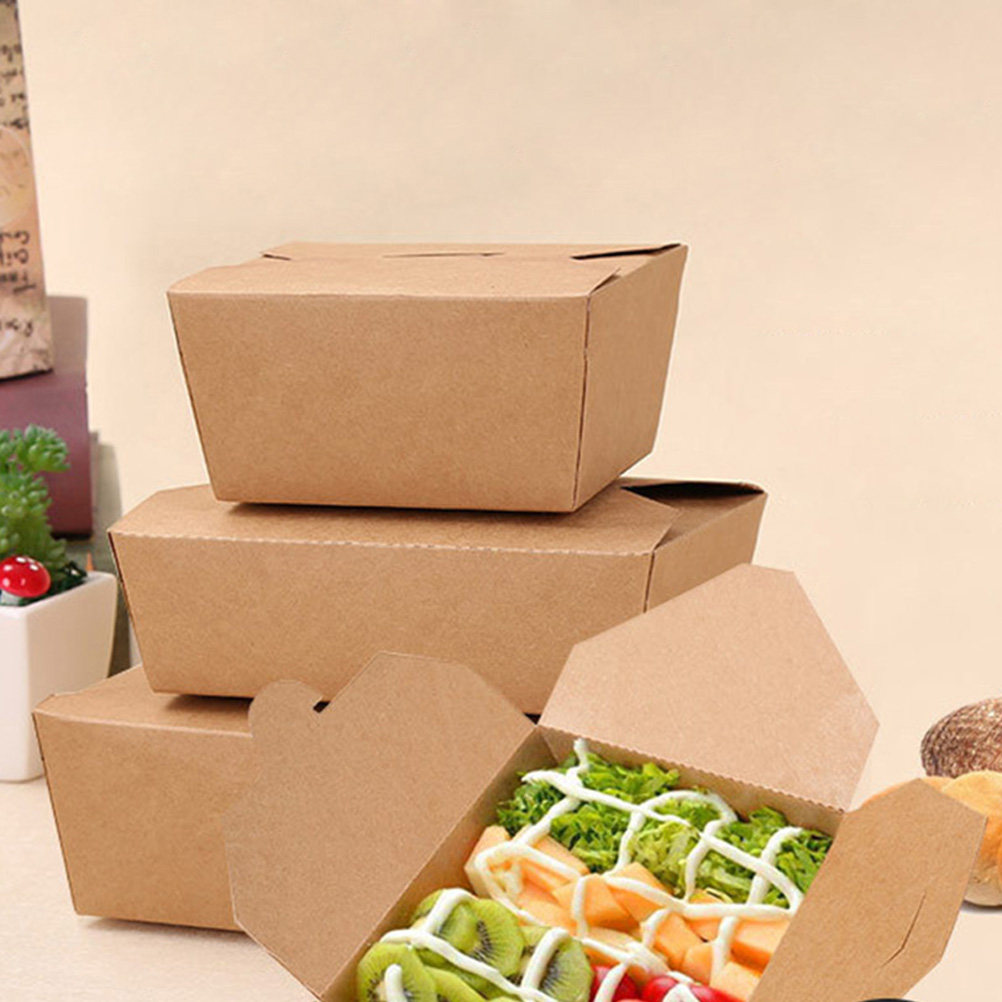 20Pcs Kotak Makan Siang Kertas - Meal Prep Cold Lunches ulasan dan harga