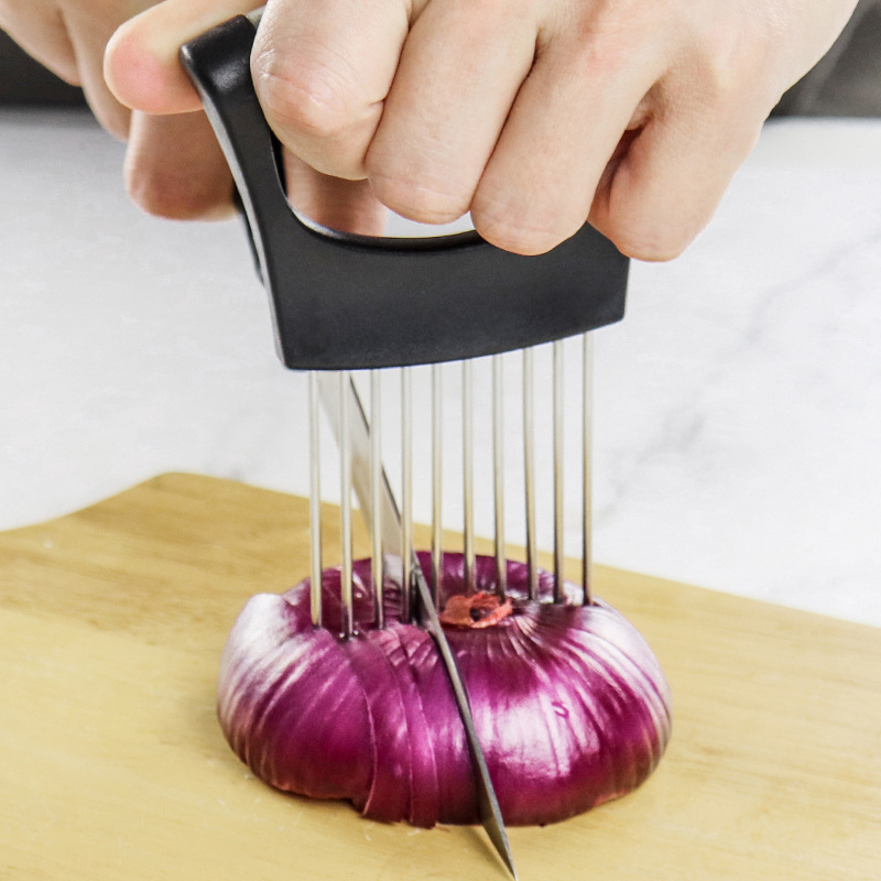 1 Buah Jarum Baja untuk Bawang - Onion Holder Slicer ulasan dan harga