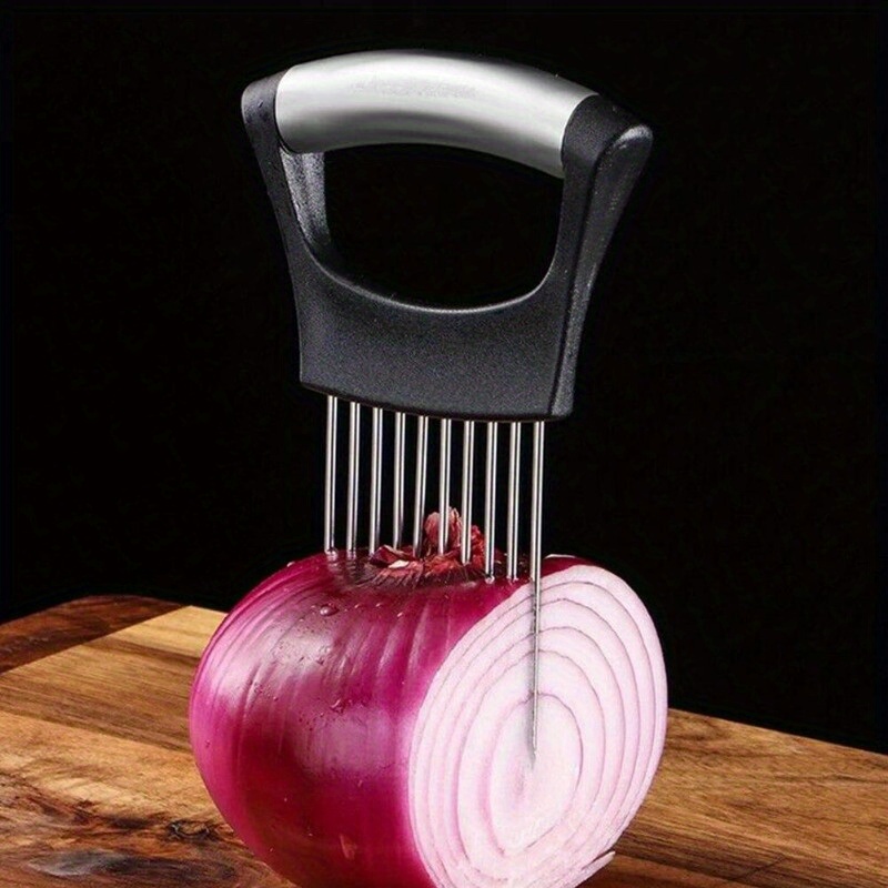 1 Buah Jarum Baja untuk Bawang - Onion Holder Slicer ulasan dan harga