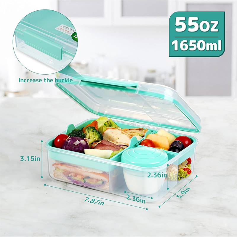 Kotak Makan Bento 4 Komparteme - Meal Prep Menu ulasan dan harga