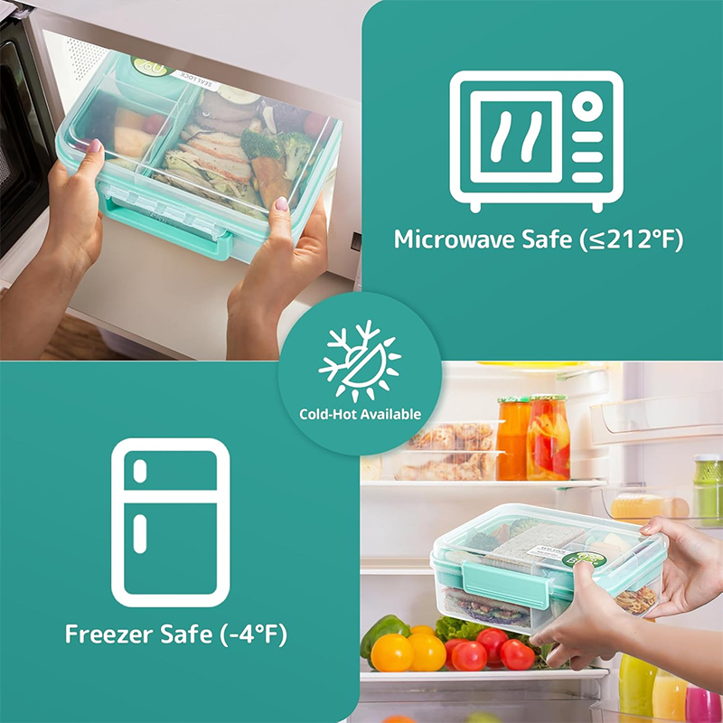 Kotak Makan Bento 4 Komparteme - Meal Prep Menu ulasan dan harga