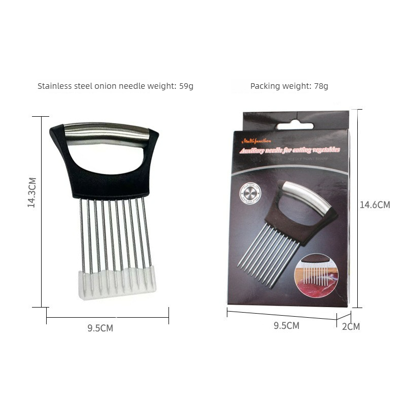Pengiris Bawang Stainless Stee - Onion Holder Slicer ulasan dan harga