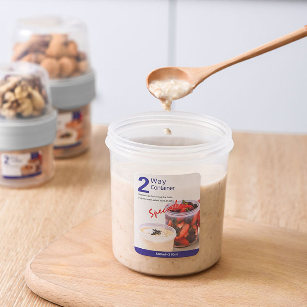 Wadah Makanan Anti Bocor Dua L - Meal Prep Yogurt ulasan dan harga