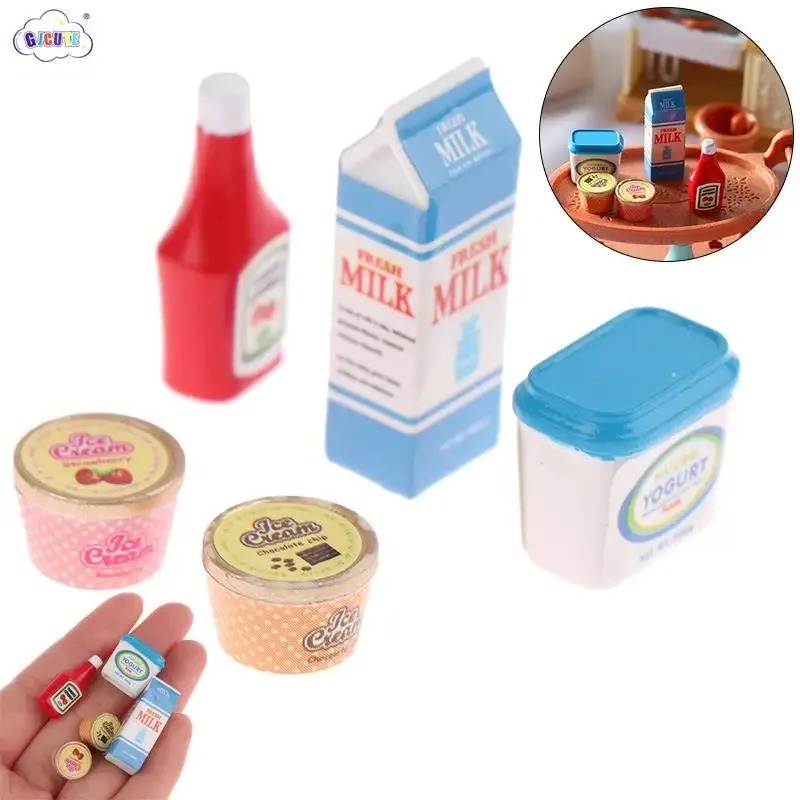 5 Buah/Set 1:12 Rumah Boneka S - Meal Prep Yogurt ulasan dan harga