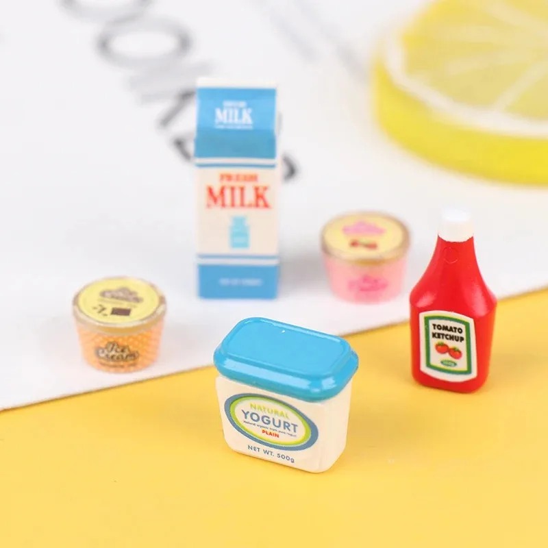 5 Buah/Set 1:12 Rumah Boneka S - Meal Prep Yogurt ulasan dan harga